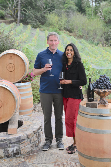 Sonoma Estate Vineyard Winery guests enjoying our Platinum Russian River Valley Three Sons Pinot Noir.